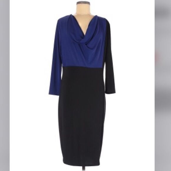 Narciso Rodriguez Design Nation blue black dress (E1) - Picture 1 of 12